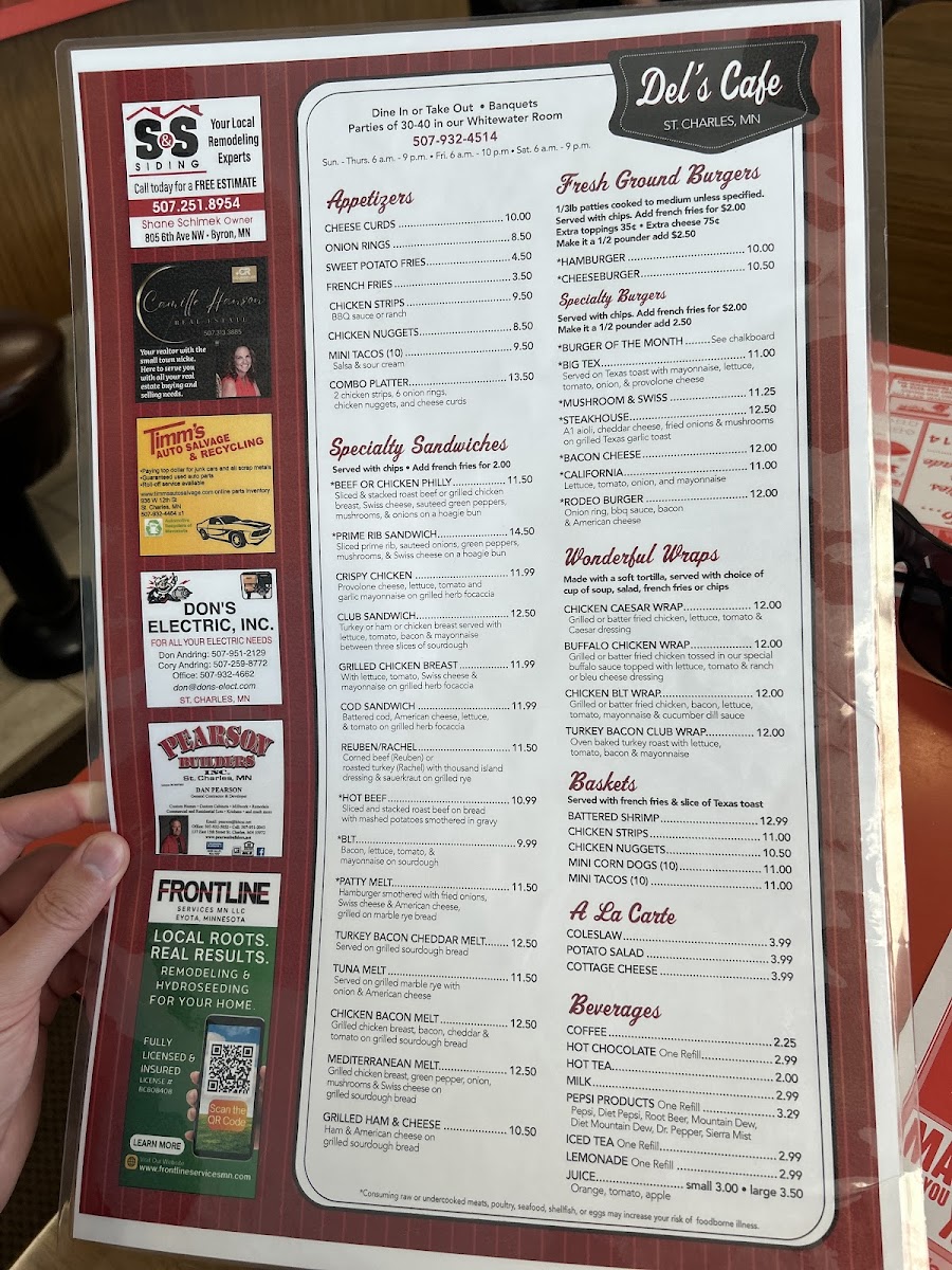 Del's Cafe Menu - Image 2