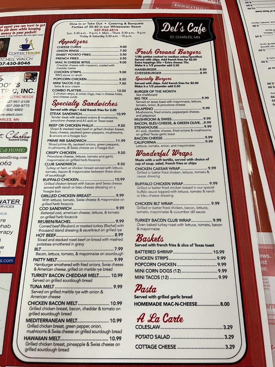 Del's Cafe Menu - Image 5